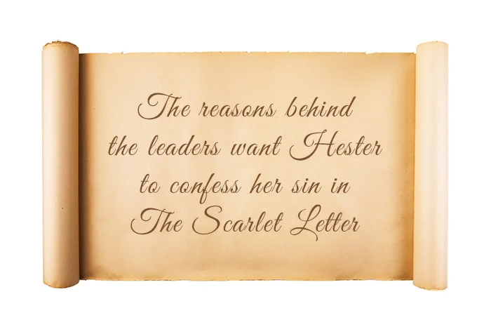 reasons behind hester's confession